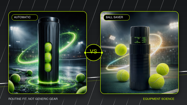 Official Auratide automatic pressurizer and Ball Saver product images compared for weekly ball-care routines