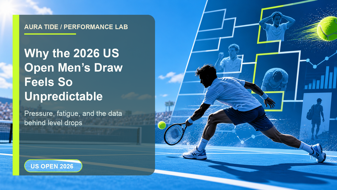 Bright tennis court cover for 2026 US Open men draw unpredictability analysis
