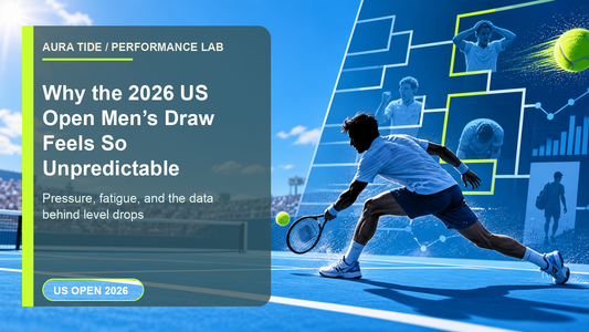 Bright tennis court cover for 2026 US Open men draw unpredictability analysis