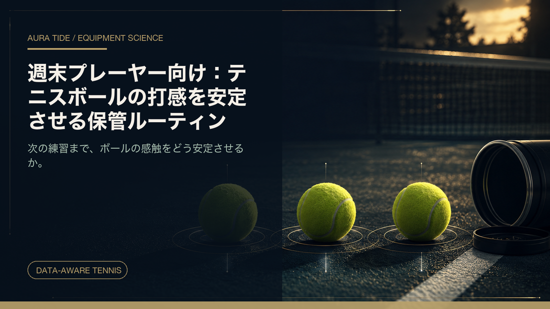 Auratide blog cover for 週末プレーヤー向け：テニスボールの打感を安定させる保管ルーティン