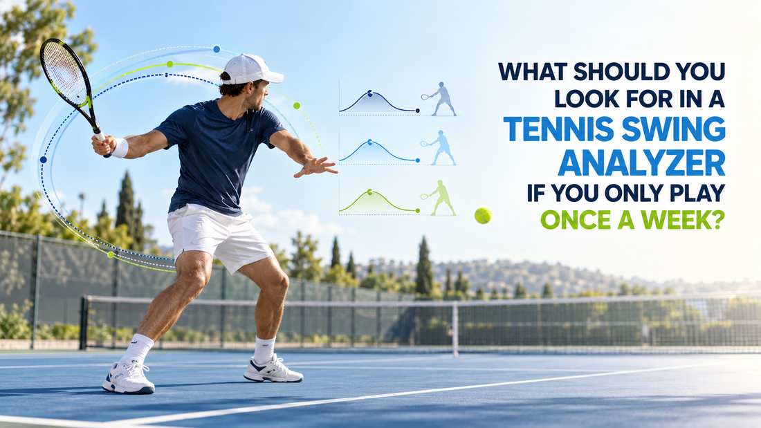 Auratide blog cover for What Should You Look for in a Tennis Swing Analyzer If You Only Play Once a Week?