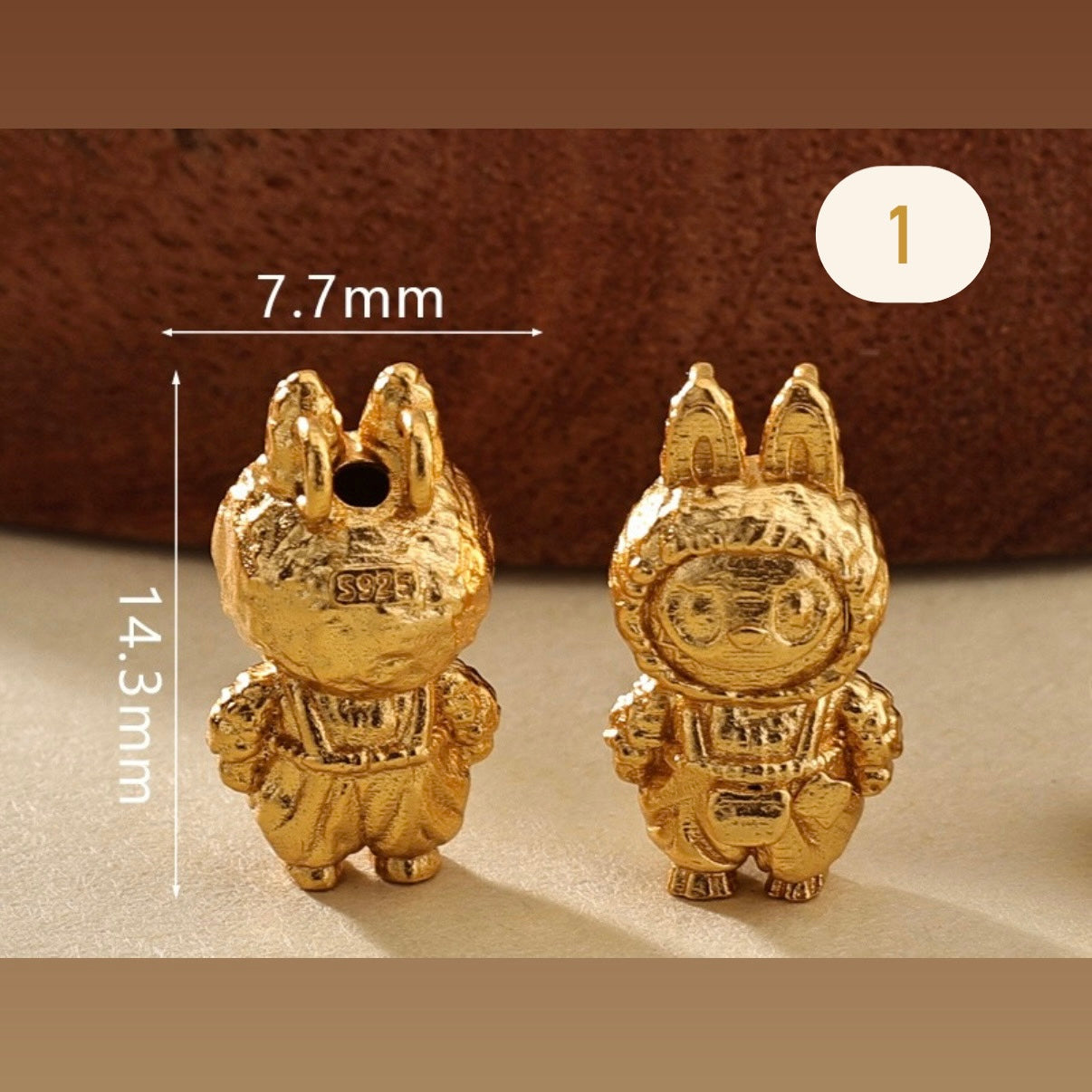 ATSZSBYQQ1872-18 24K gold-plated silver 925 zircon-inlaid labubu pendant – tennis jewelry in {{ product_color }} | Aura Tide Collective | Shop ATSZSBYQQ1872-18 24K gold-plated silver 925 zircon-inlaid labubu pendant online for {{ product_tags | join: ", " }} – Fast shipping worldwide.