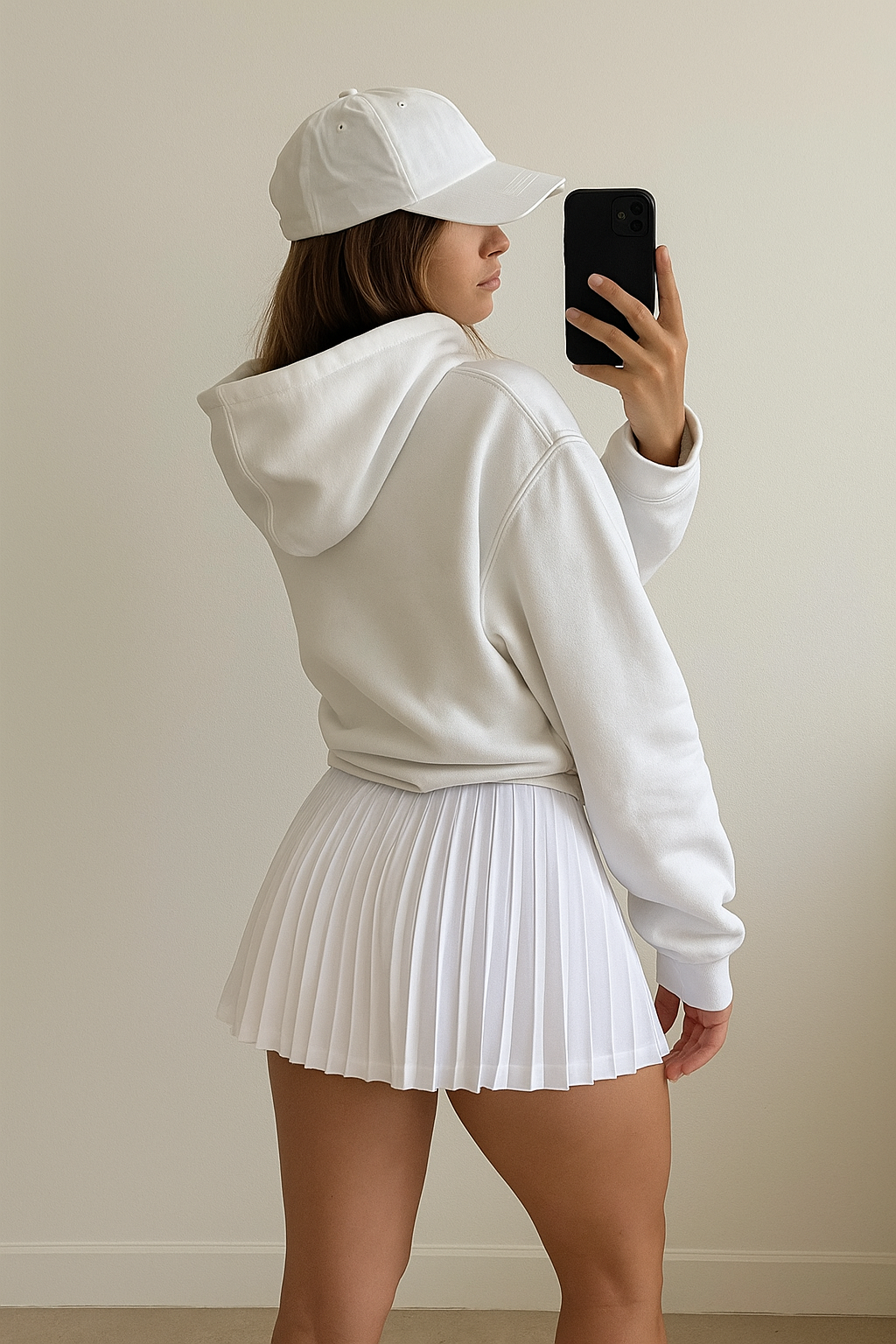 Sunny mood pleated skirt