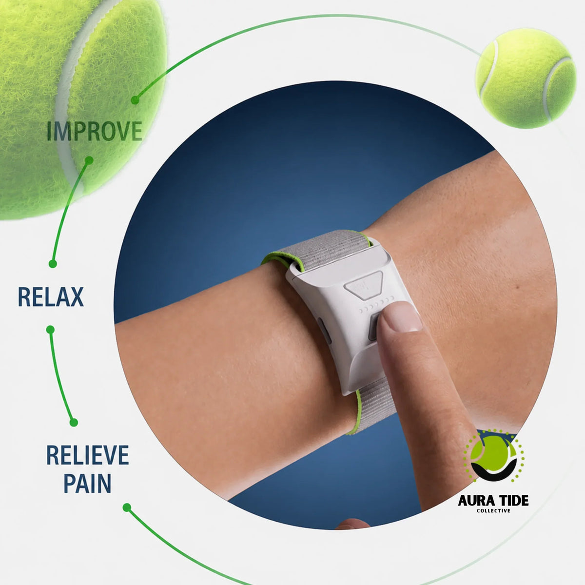Racket-Side Wrist Recovery Band package contents