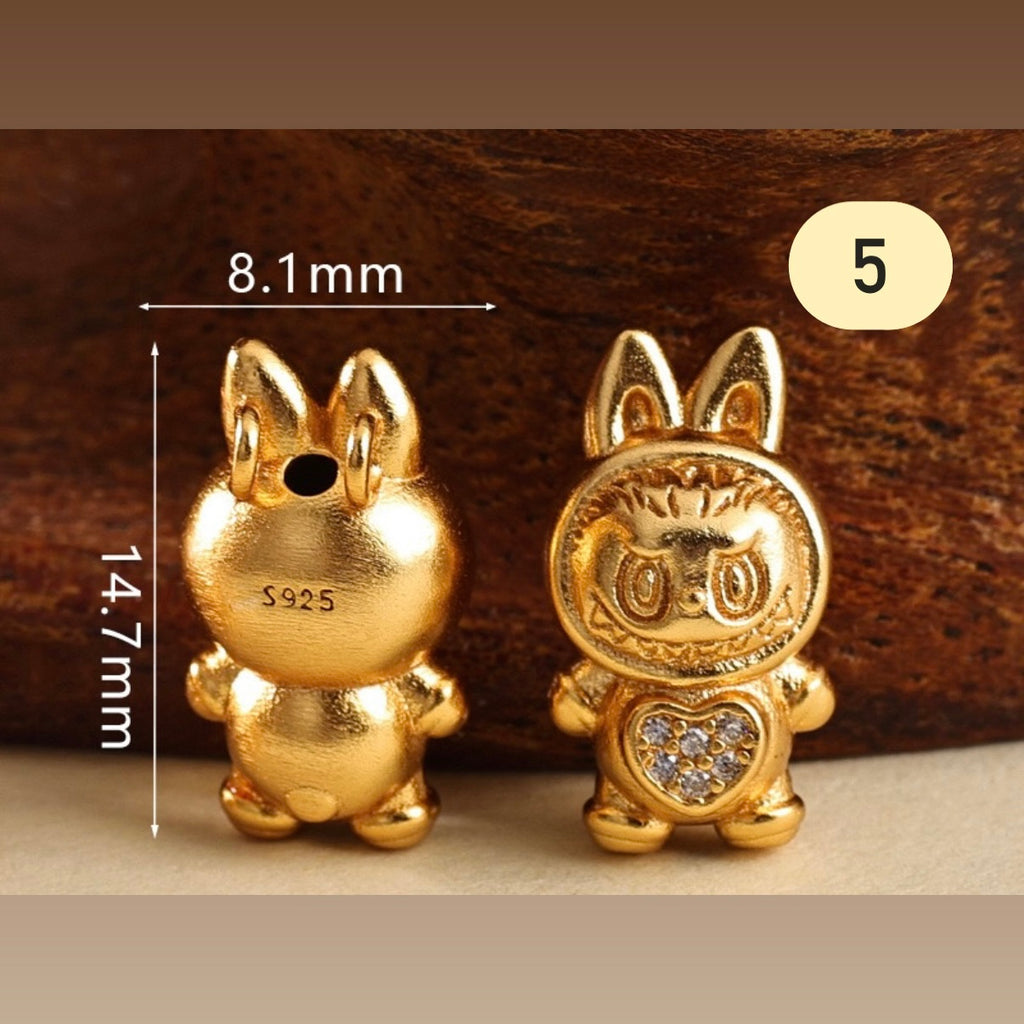 ATSZSBYQQ1872-18 24K gold-plated silver 925 zircon-inlaid labubu pendant – tennis jewelry in {{ product_color }} | Aura Tide Collective | Shop ATSZSBYQQ1872-18 24K gold-plated silver 925 zircon-inlaid labubu pendant online for {{ product_tags | join: ", " }} – Fast shipping worldwide.