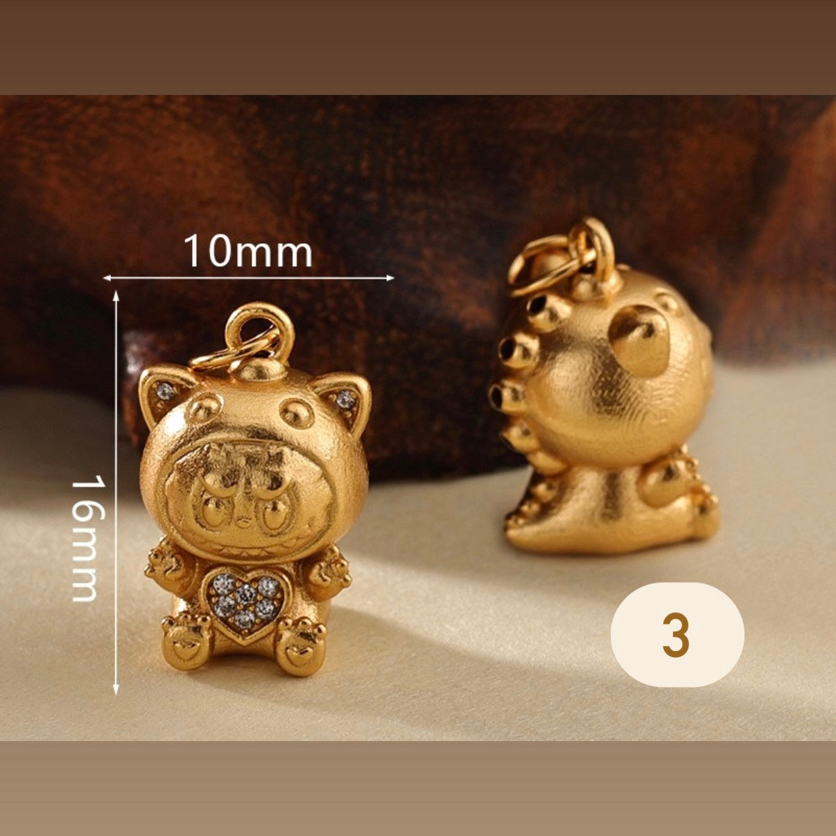 ATSZSBYQQ1872-18 24K gold-plated silver 925 zircon-inlaid labubu pendant – tennis jewelry in {{ product_color }} | Aura Tide Collective | Shop ATSZSBYQQ1872-18 24K gold-plated silver 925 zircon-inlaid labubu pendant online for {{ product_tags | join: ", " }} – Fast shipping worldwide.