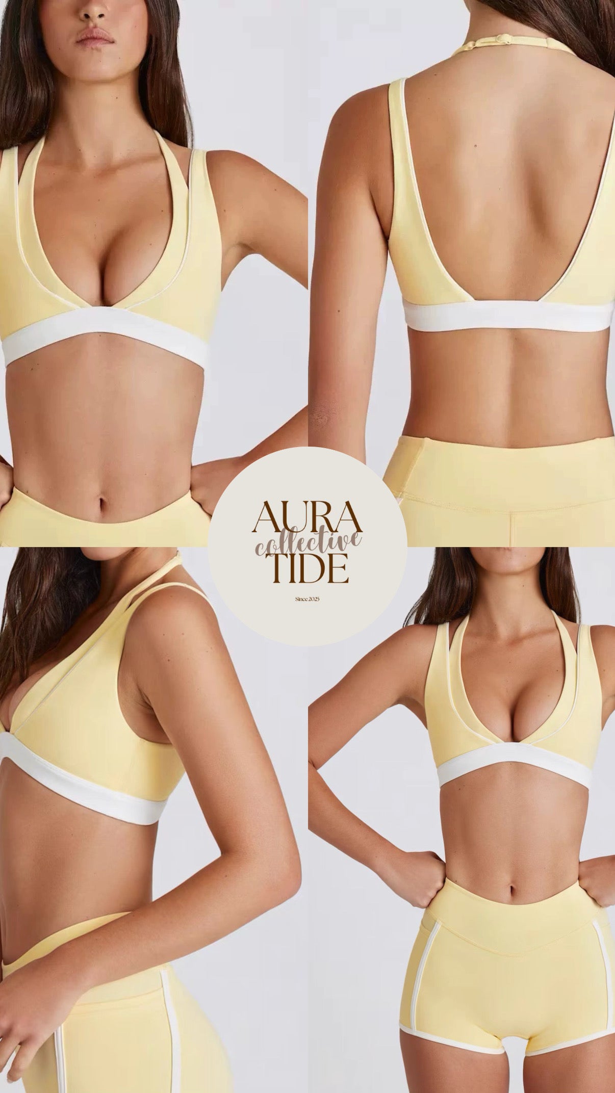 Tennis wear set with gym shorts – tennis wear in {{ product_color }} | Aura Tide Collective | Shop Tennis wear set with gym shorts online for {{ product_tags | join: ", " }} – Fast shipping worldwide.