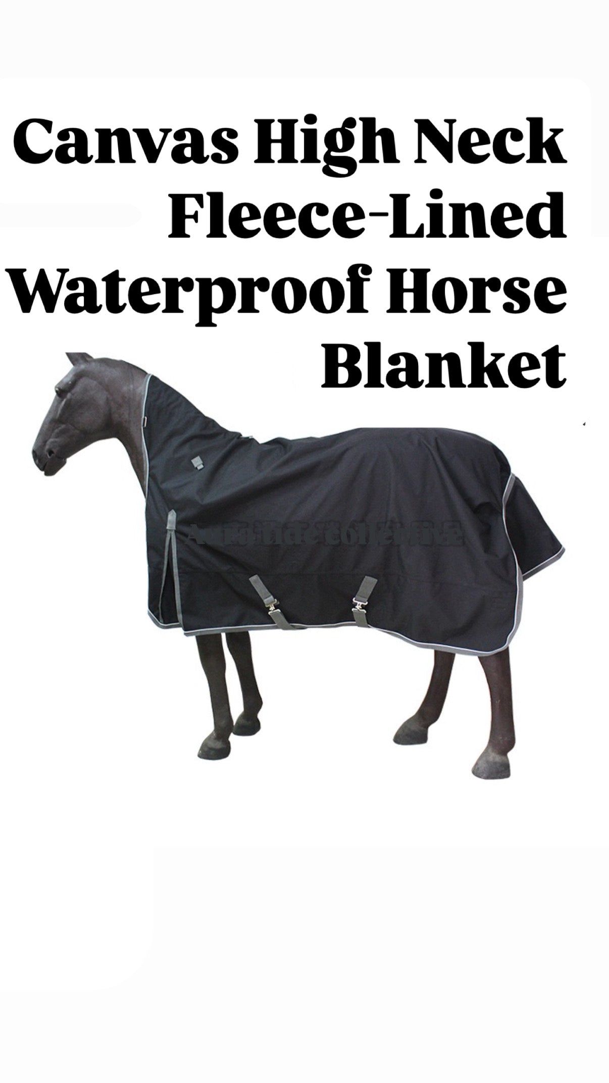 Canvas High Neck Fleece-Lined Waterproof Horse Blanket – Horsemanship in {{ product_color }} | Aura Tide Collective | Shop Canvas High Neck Fleece-Lined Waterproof Horse Blanket online for {{ product_tags | join: ", " }} – Fast shipping worldwide.