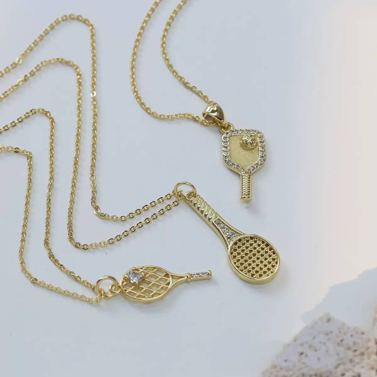 Golden necklace with zircon classic style in 3 models - tennis, padel, pickleball – tennis jewelry in {{ product_color }} | Aura Tide Collective | Shop Golden necklace with zircon classic style in 3 models - tennis, padel, pickleball online for {{ product_tags | join: ", " }} – Fast shipping worldwide.
