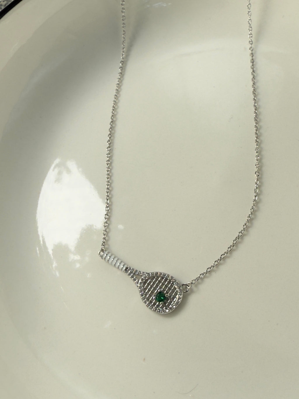 Old-money color-diamond tennis-racket necklace – tennis jewelry in {{ product_color }} | Aura Tide Collective | Shop Old-money color-diamond tennis-racket necklace online for {{ product_tags | join: ", " }} – Fast shipping worldwide.