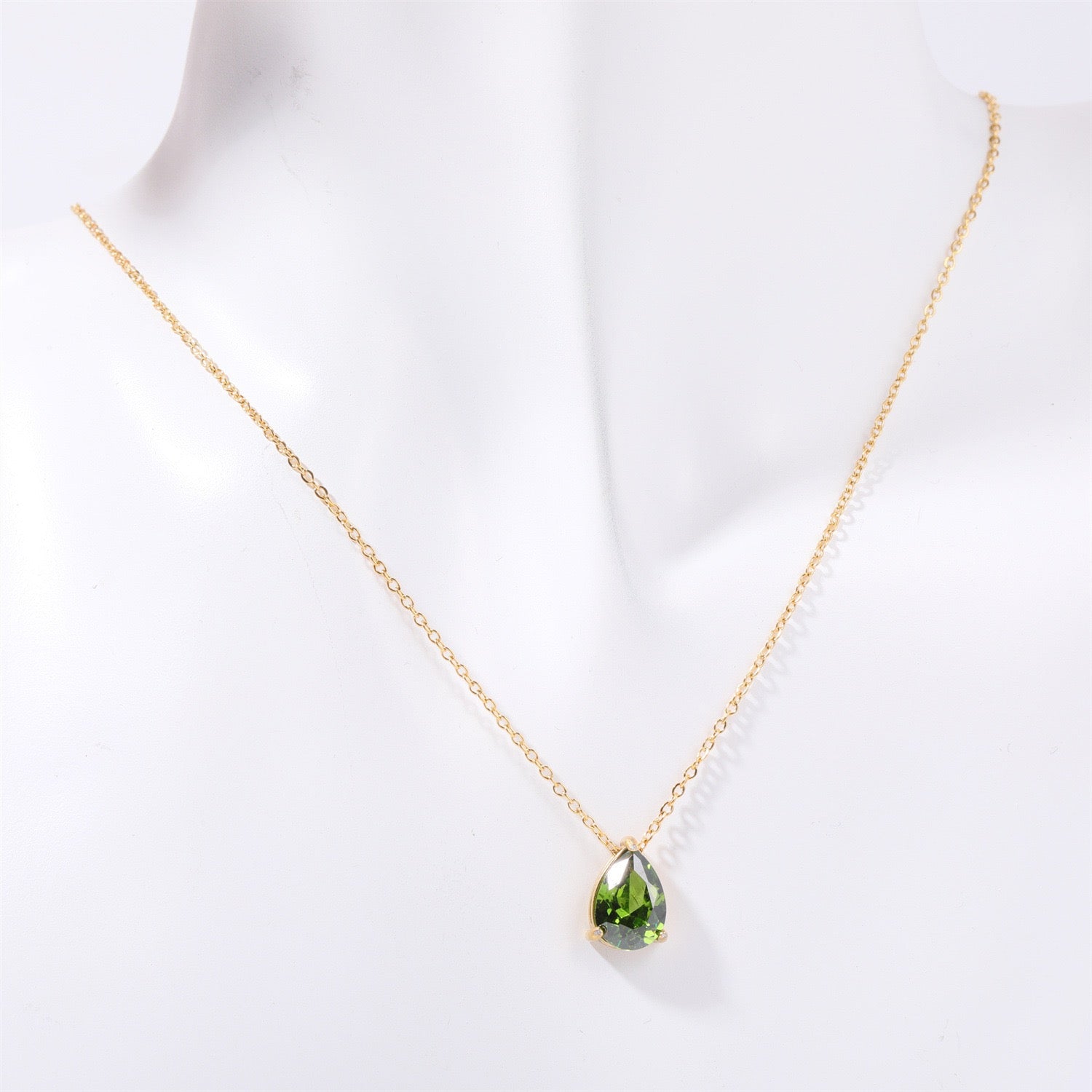 Teardrop-shaped birth stone necklace – tennis jewelry in {{ product_color }} | Aura Tide Collective | Shop Teardrop-shaped birth stone necklace online for {{ product_tags | join: ", " }} – Fast shipping worldwide.