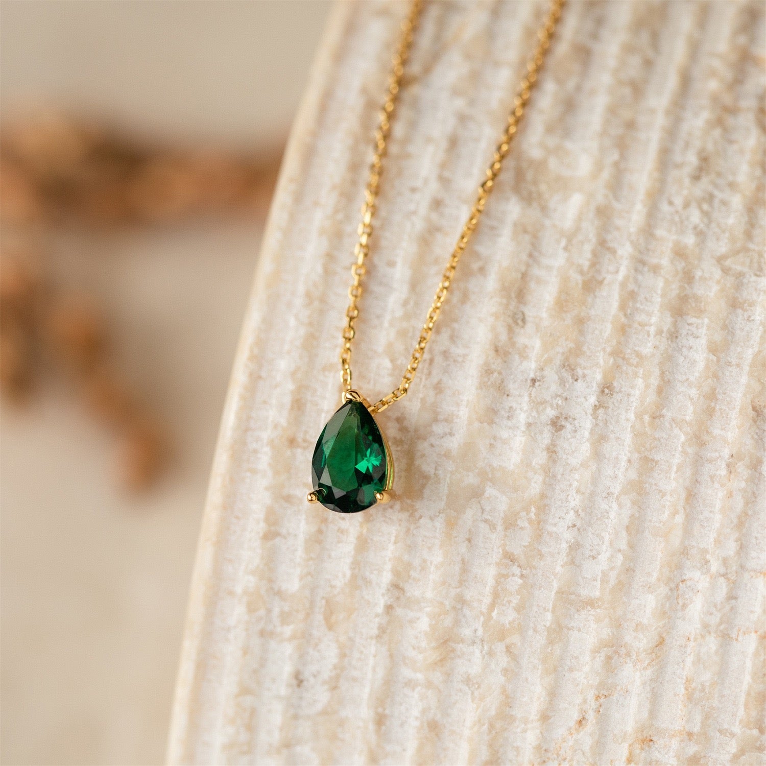 Teardrop-shaped birth stone necklace – tennis jewelry in {{ product_color }} | Aura Tide Collective | Shop Teardrop-shaped birth stone necklace online for {{ product_tags | join: ", " }} – Fast shipping worldwide.