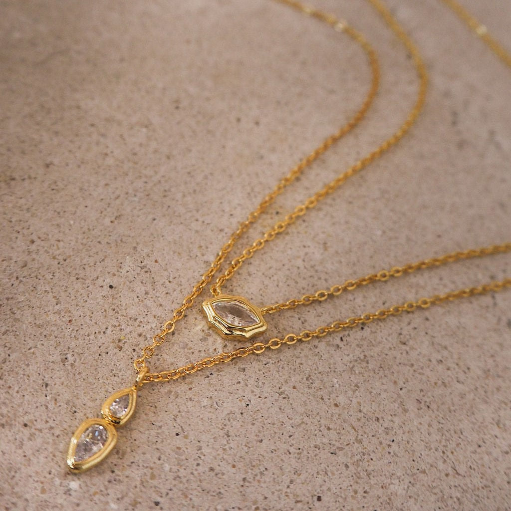 Zircon pendant necklace – tennis jewelry in {{ product_color }} | Aura Tide Collective | Shop Zircon pendant necklace online for {{ product_tags | join: ", " }} – Fast shipping worldwide.