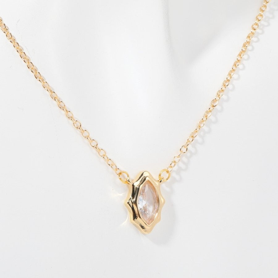 Zircon pendant necklace – tennis jewelry in {{ product_color }} | Aura Tide Collective | Shop Zircon pendant necklace online for {{ product_tags | join: ", " }} – Fast shipping worldwide.