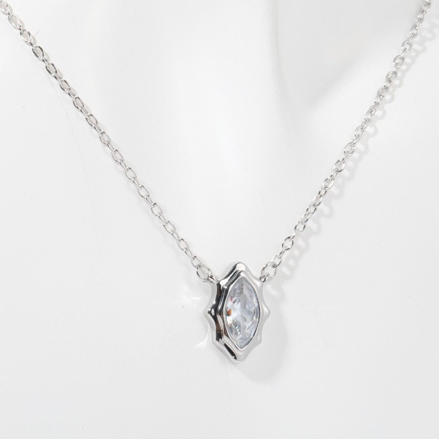 Zircon pendant necklace – tennis jewelry in {{ product_color }} | Aura Tide Collective | Shop Zircon pendant necklace online for {{ product_tags | join: ", " }} – Fast shipping worldwide.