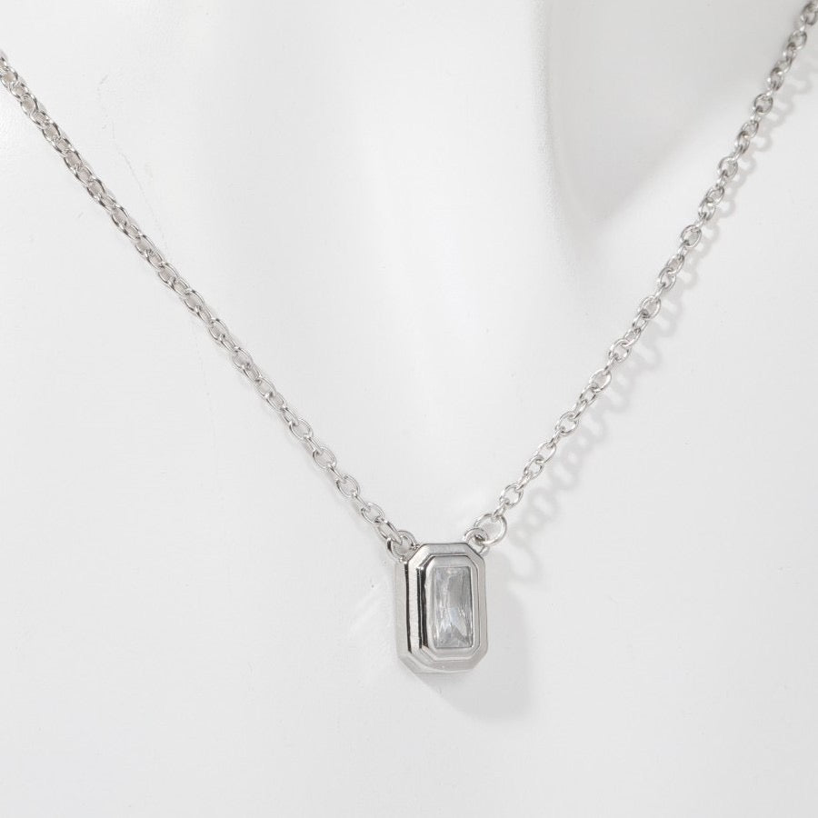 Zircon pendant necklace – tennis jewelry in {{ product_color }} | Aura Tide Collective | Shop Zircon pendant necklace online for {{ product_tags | join: ", " }} – Fast shipping worldwide.