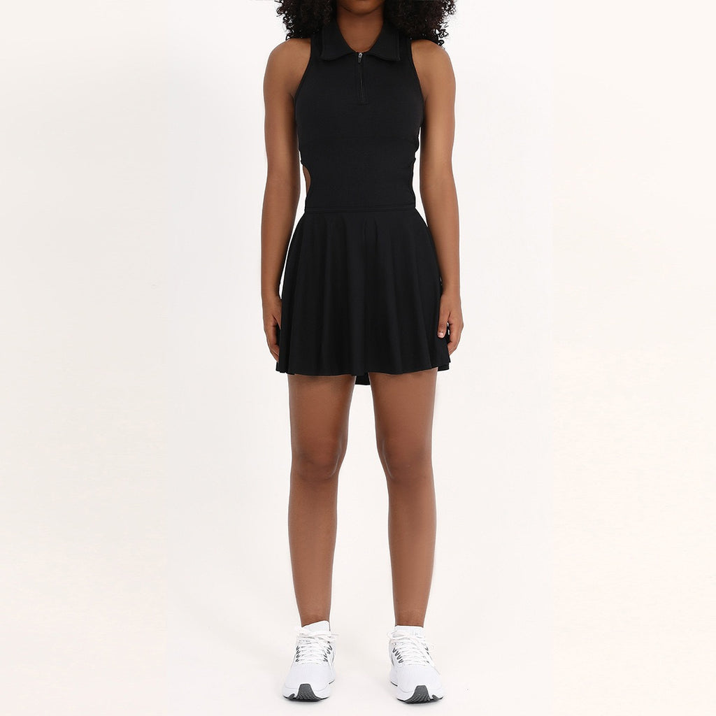 High-stretch cool-touch fabric tennis & golf one piece dress; knit upper panel with built-in tummy-control – tennis wear in {{ product_color }} | Aura Tide Collective | Shop High-stretch cool-touch fabric tennis & golf one piece dress; knit upper panel with built-in tummy-control online for {{ product_tags | join: ", " }} – Fast shipping worldwide.