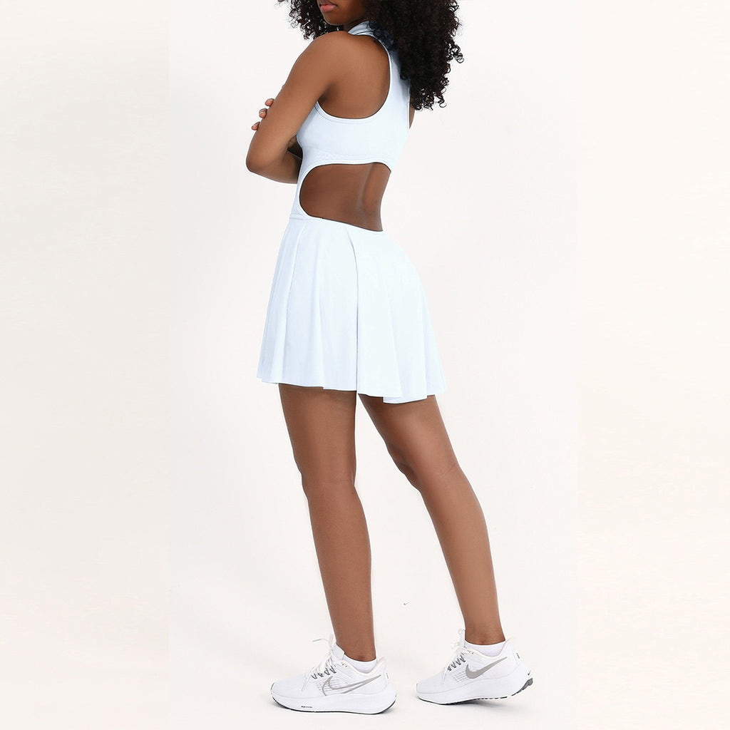 High-stretch cool-touch fabric tennis & golf one piece dress; knit upper panel with built-in tummy-control – tennis wear in {{ product_color }} | Aura Tide Collective | Shop High-stretch cool-touch fabric tennis & golf one piece dress; knit upper panel with built-in tummy-control online for {{ product_tags | join: ", " }} – Fast shipping worldwide.