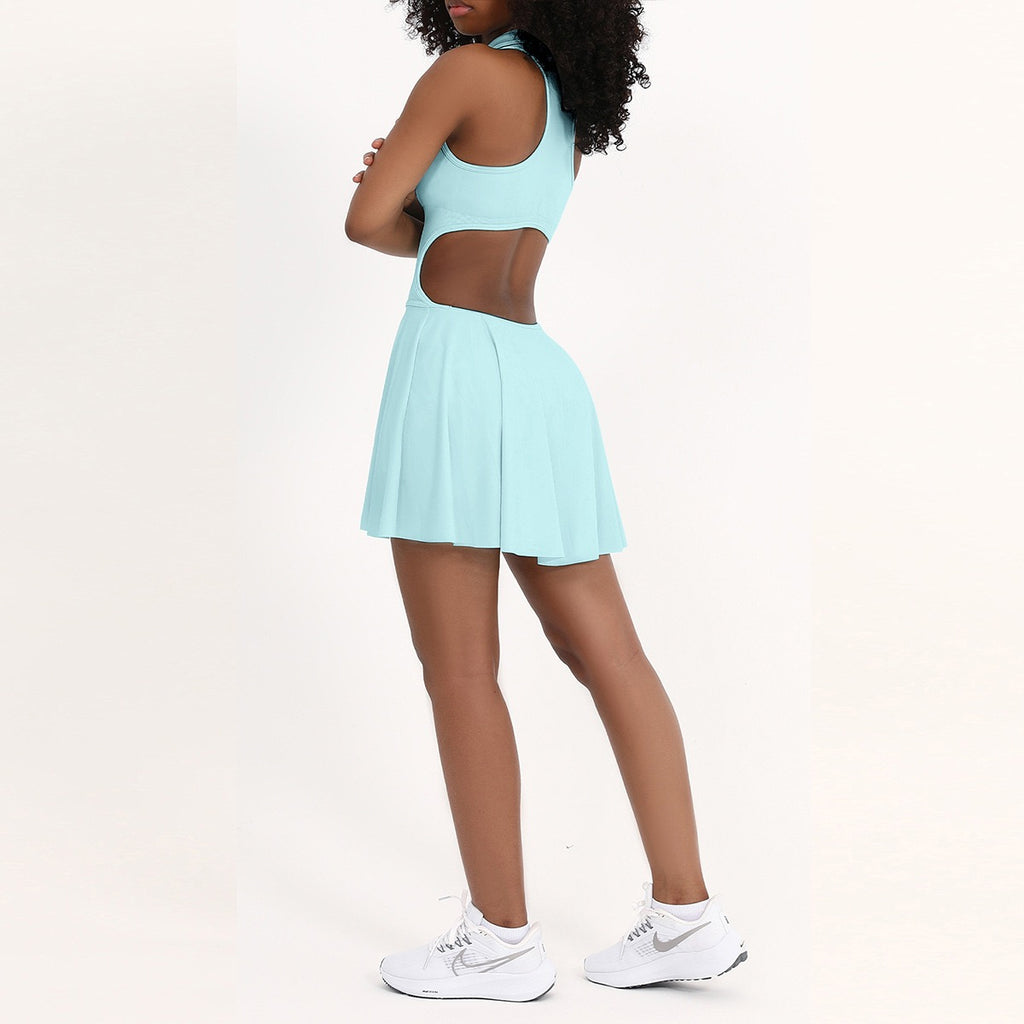 High-stretch cool-touch fabric tennis & golf one piece dress; knit upper panel with built-in tummy-control – tennis wear in {{ product_color }} | Aura Tide Collective | Shop High-stretch cool-touch fabric tennis & golf one piece dress; knit upper panel with built-in tummy-control online for {{ product_tags | join: ", " }} – Fast shipping worldwide.
