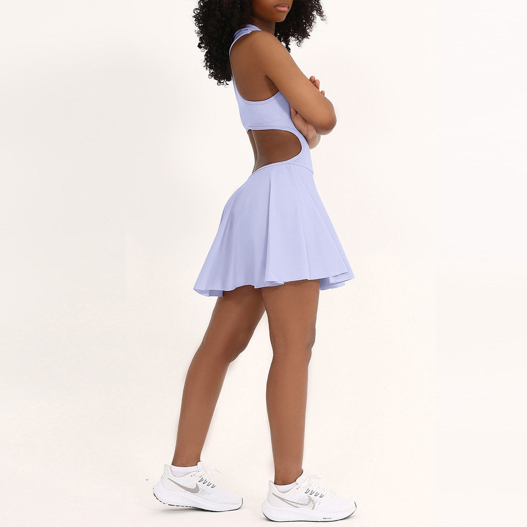 High-stretch cool-touch fabric tennis & golf one piece dress; knit upper panel with built-in tummy-control – tennis wear in {{ product_color }} | Aura Tide Collective | Shop High-stretch cool-touch fabric tennis & golf one piece dress; knit upper panel with built-in tummy-control online for {{ product_tags | join: ", " }} – Fast shipping worldwide.