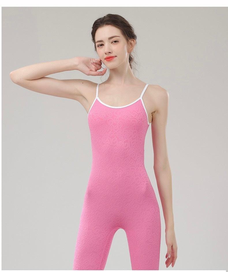 Sexy Color-Block Aerial Yoga Bodysuit with 3D Jacquard & All-in-One Back-Beauty Fit – tennis wear in {{ product_color }} | Aura Tide Collective | Shop Sexy Color-Block Aerial Yoga Bodysuit with 3D Jacquard & All-in-One Back-Beauty Fit online for {{ product_tags | join: ", " }} – Fast shipping worldwide.