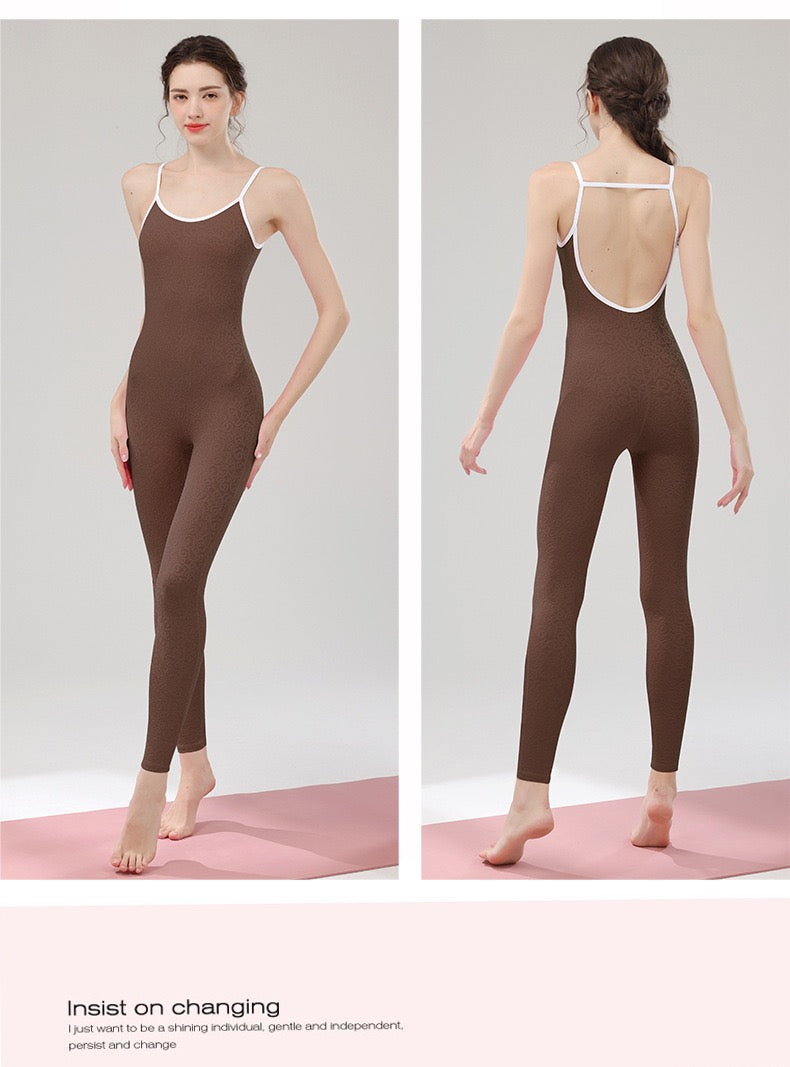 Sexy Color-Block Aerial Yoga Bodysuit with 3D Jacquard & All-in-One Back-Beauty Fit – tennis wear in {{ product_color }} | Aura Tide Collective | Shop Sexy Color-Block Aerial Yoga Bodysuit with 3D Jacquard & All-in-One Back-Beauty Fit online for {{ product_tags | join: ", " }} – Fast shipping worldwide.