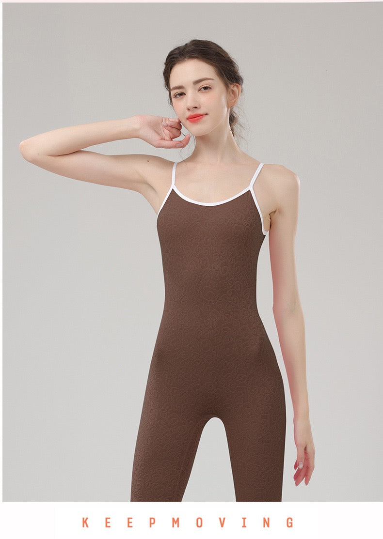 Sexy Color-Block Aerial Yoga Bodysuit with 3D Jacquard & All-in-One Back-Beauty Fit – tennis wear in {{ product_color }} | Aura Tide Collective | Shop Sexy Color-Block Aerial Yoga Bodysuit with 3D Jacquard & All-in-One Back-Beauty Fit online for {{ product_tags | join: ", " }} – Fast shipping worldwide.