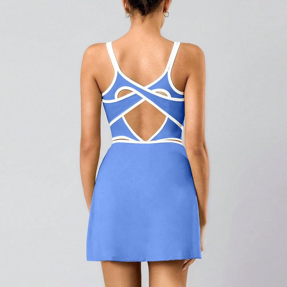 Heart-Back High-Stretch One-Piece Tennis Dress – tennis wear in {{ product_color }} | Aura Tide Collective | Shop Heart-Back High-Stretch One-Piece Tennis Dress online for {{ product_tags | join: ", " }} – Fast shipping worldwide.