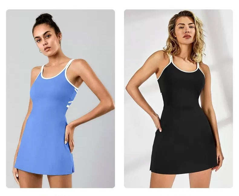 Heart-Back High-Stretch One-Piece Tennis Dress – tennis wear in {{ product_color }} | Aura Tide Collective | Shop Heart-Back High-Stretch One-Piece Tennis Dress online for {{ product_tags | join: ", " }} – Fast shipping worldwide.