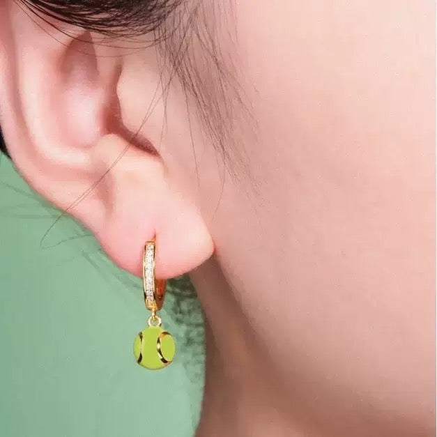 Silver 925 Sterling-Silver Gold-Plated Zircon Tennis Earrings with Enamel Drop – tennis jewelry in {{ product_color }} | Aura Tide Collective | Shop Silver 925 Sterling-Silver Gold-Plated Zircon Tennis Earrings with Enamel Drop online for {{ product_tags | join: ", " }} – Fast shipping worldwide.