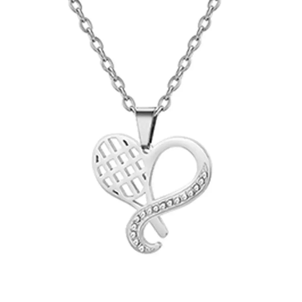 Tennis lover necklace in two colors – tennis jewelry in {{ product_color }} | Aura Tide Collective | Shop Tennis lover necklace in two colors online for {{ product_tags | join: ", " }} – Fast shipping worldwide.