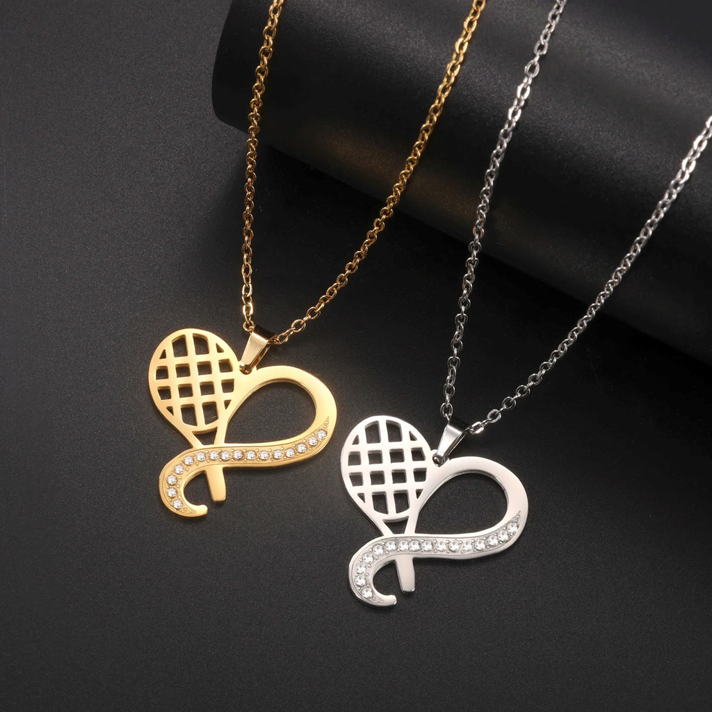 Tennis lover necklace in two colors – tennis jewelry in {{ product_color }} | Aura Tide Collective | Shop Tennis lover necklace in two colors online for {{ product_tags | join: ", " }} – Fast shipping worldwide.