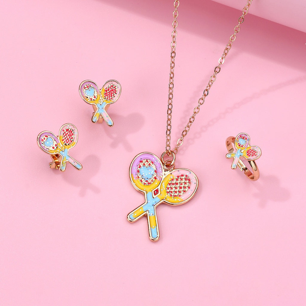Kids Tennis Jewelry Set Brass Electroplated – tennis jewelry in {{ product_color }} | Aura Tide Collective | Shop Kids Tennis Jewelry Set Brass Electroplated online for {{ product_tags | join: ", " }} – Fast shipping worldwide.