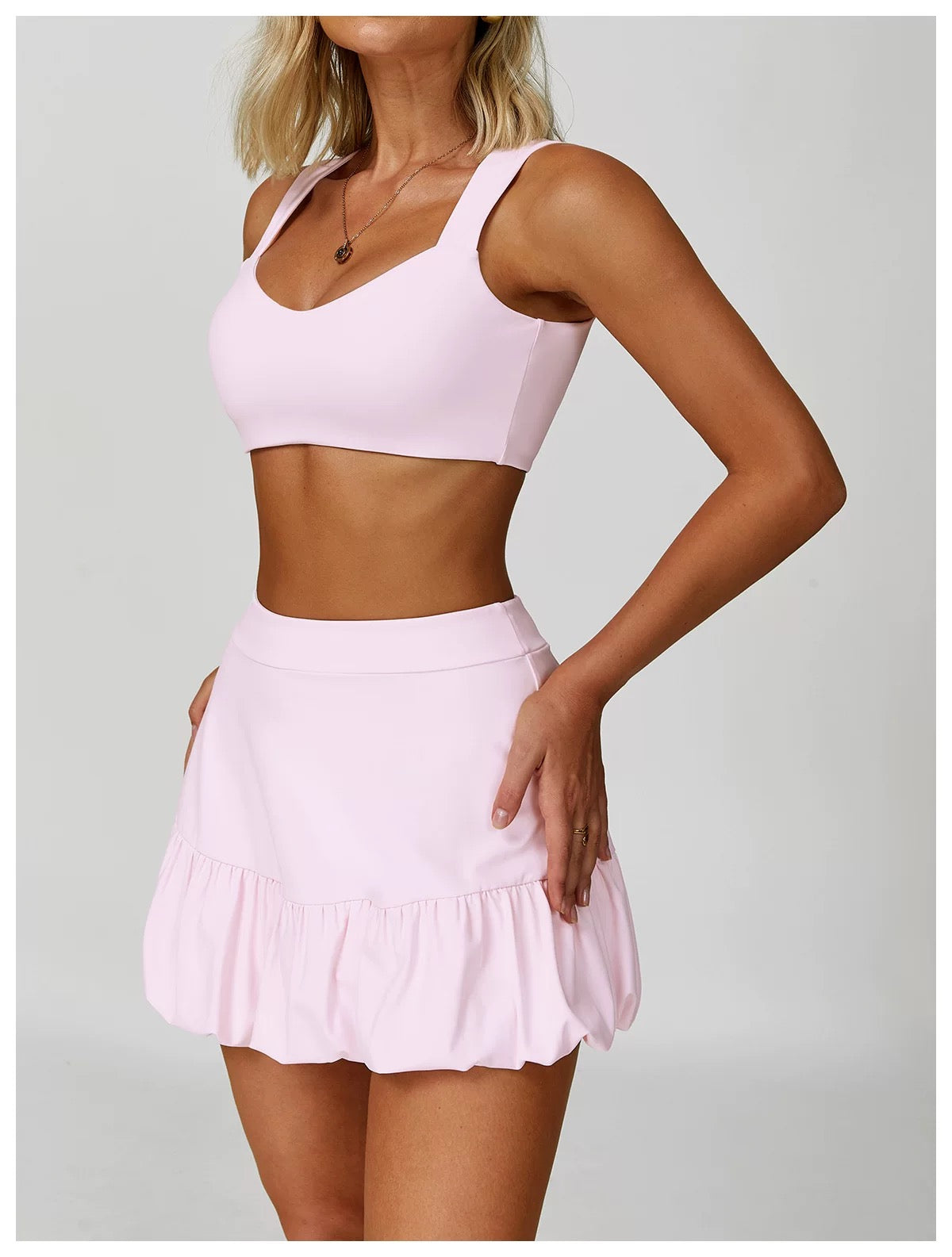 Tennis skirt set ATSZC0018 – tennis wear in {{ product_color }} | Aura Tide Collective | Shop Tennis skirt set ATSZC0018 online for {{ product_tags | join: ", " }} – Fast shipping worldwide.
