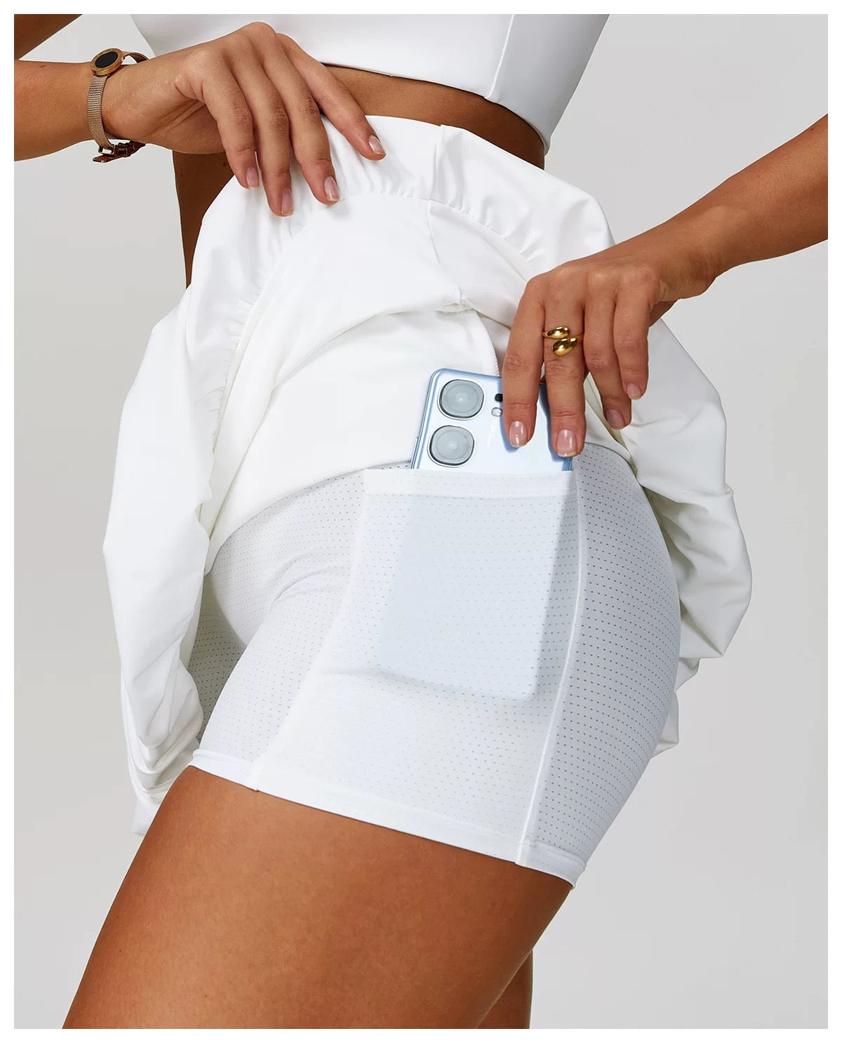 Tennis skirt set ATSZC0018 – tennis wear in {{ product_color }} | Aura Tide Collective | Shop Tennis skirt set ATSZC0018 online for {{ product_tags | join: ", " }} – Fast shipping worldwide.