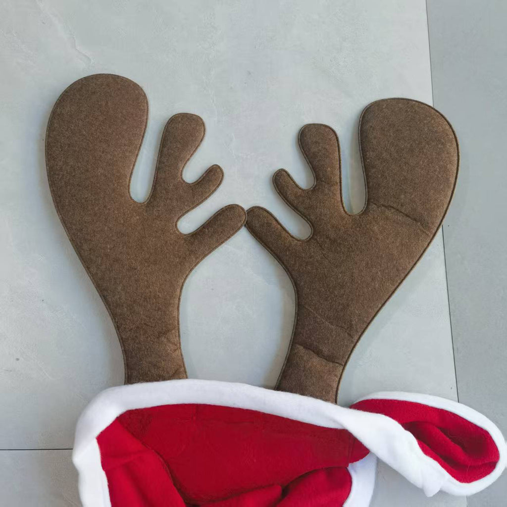 Christmas-themed Horse Hat with Antlers, Standing Loose and Comfortable, Suitable for Christmas Parades
