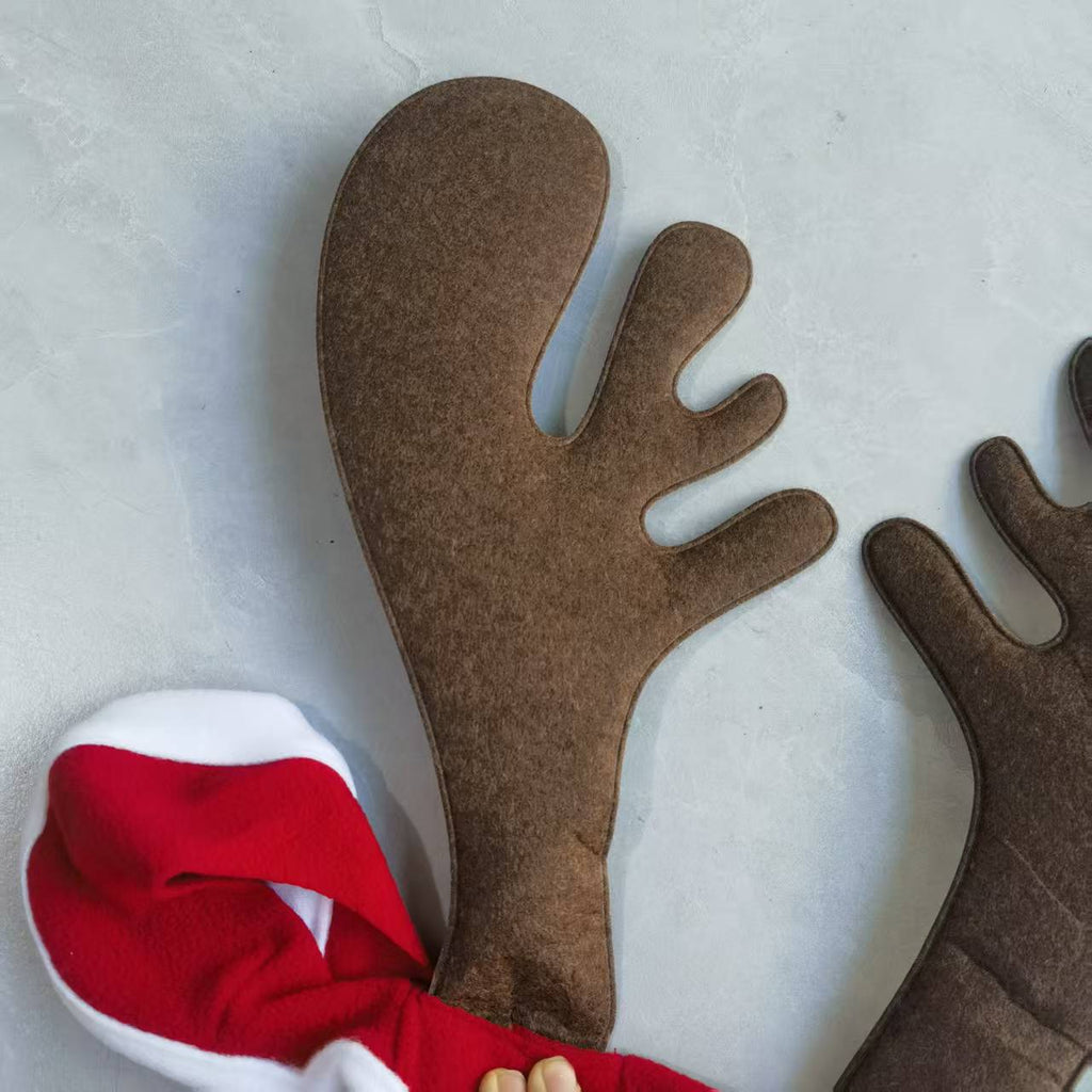 Christmas-themed Horse Hat with Antlers, Standing Loose and Comfortable, Suitable for Christmas Parades